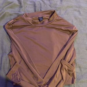 Women's Tan Long Sleeve Top